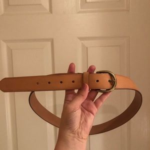 Madewell “Nude” leather belt w/ gold hardware